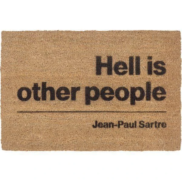 Artsy Jean-Paul Sartre Doormat 1 Artsy Jean-Paul Sartre Doormat