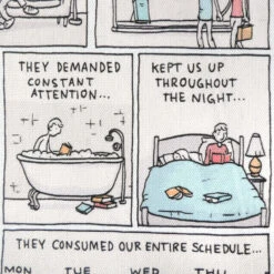 TLGC Epson Stray Books - Grant Snider Tea Towel -Literary Gift Shop straybooksteatowelsniderA