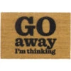 Artsy Go Away I'm Thinking Doormat