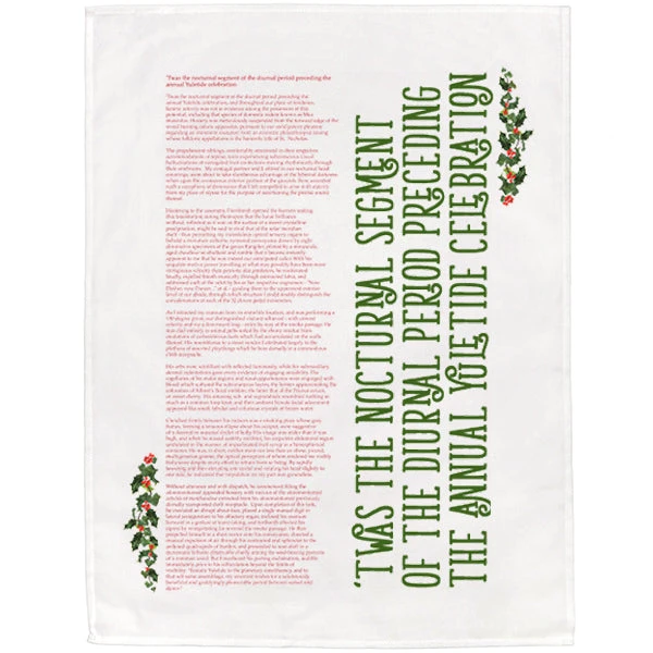 TLGC Epson 'Twas The Nocturnal Segment Of The Diurnal Period Preceding The Annual Yuletide Celebration Tea Towel 1 TLGC Epson 'Twas The Nocturnal Segment Of The Diurnal Period Preceding The Annual Yuletide Celebration Tea Towel